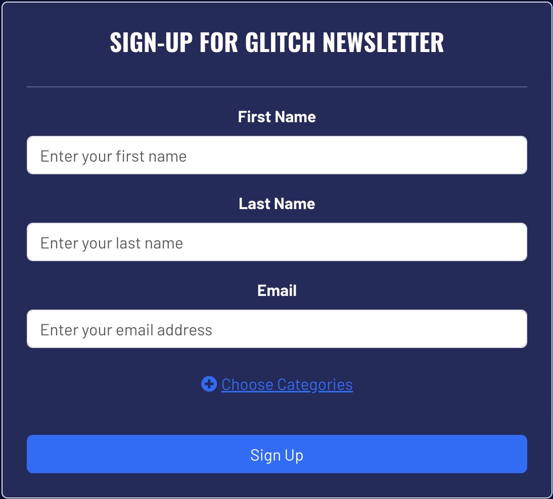 Flexible Sign-Up Options